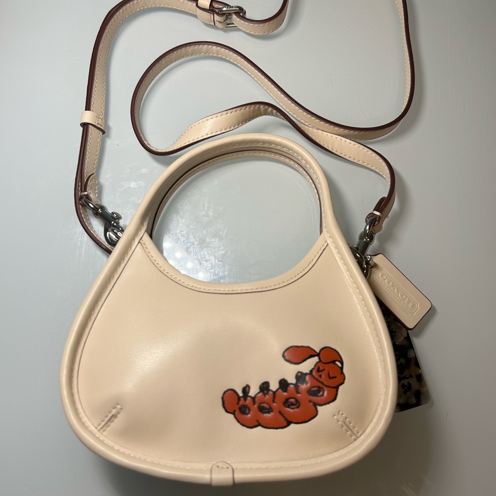 Coach Cream Leather Small Top-Handle Crossbody Bag - Picture 3 of 7